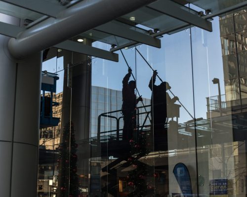 cleaning canopy and windows